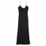 Longchamp | Long dress Black - Fluid crepe | Black