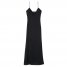 Longchamp | Long dress Black - Fluid crepe | Black