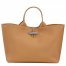 Longchamp | Le Roseau L Handbag Walnut - Leather | Walnut