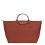 Longchamp | Le Pliage Green L Travel bag Chestnut - Recycled canvas | Chestnut