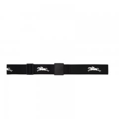 Longchamp | Ladies' belt Black - Canvas | Black