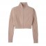 Longchamp | Zip collar short cardigan Nude - Knit | Nude