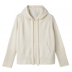 Longchamp | Hoodie jumper Ecru - Knit | Ecru