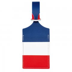 Longchamp | LGP Travel Luggage tag Red - Leather | Red/Navy