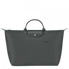 Longchamp | Le Pliage Green L Travel bag Graphite - Recycled canvas | Graphite