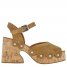 Longchamp | La Cigale Sandals Walnut - Leather | Walnut