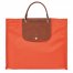 Longchamp | Cabas L Tote Bag Carrot - Canvas | Paprika