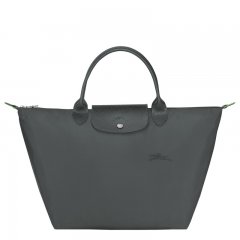 Longchamp | Le Pliage Green M Handbag Graphite - Recycled canvas | Graphite