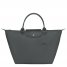 Longchamp | Le Pliage Green M Handbag Graphite - Recycled canvas | Graphite