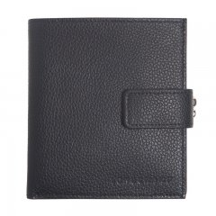 Longchamp | Le Foulonné Compact wallet Black - Leather | Black