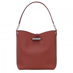 Longchamp | Le Roseau M Shoulder bag Chestnut - Leather | Chestnut