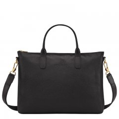 Longchamp | Le Foulonné S Briefcase Black - Leather | Black