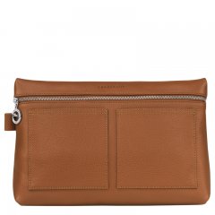 Longchamp | Le Foulonné Toiletry case Caramel - Leather | Caramel