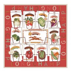 Longchamp | In the Vegetable Garden Silk scarf 70 Tomato - OTHER | Tomato