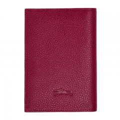 Longchamp | Le Foulonné Passport cover Beetroot - Leather | Beetroot