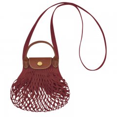 Longchamp | Le Pliage Filet XS Mesh bag Mahogany - Canvas | Mahogany