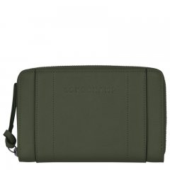 Longchamp | 3D Wallet Khaki - Leather | Khaki