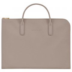 Longchamp | Le Foulonné S Briefcase Turtledove - Leather | Turtledove