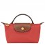 Longchamp | Le Pliage Original Pouch with handle Tomato - Recycled canvas | Tomato