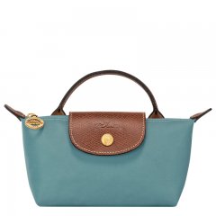 Longchamp | Le Pliage Original Pouch with handle Eucalyptus - Recycled canvas | Eucalyptus