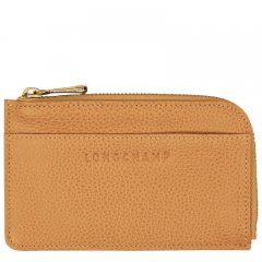 Longchamp | Le Foulonné Card holder Walnut - Leather | Walnut