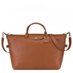 Longchamp | Le Foulonné L Travel bag Caramel - Leather | Caramel