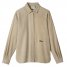 Longchamp | Straight leather shirt Linen - Leather | Linen