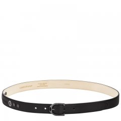 Longchamp | 3D Ladies' belt Black - Leather | Black