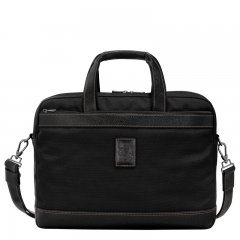 Longchamp | Boxford L Briefcase Black - Recycled canvas | Black