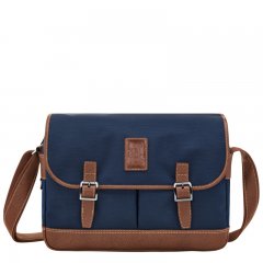 Longchamp | Boxford L Crossbody bag Blue - Recycled canvas | Blue