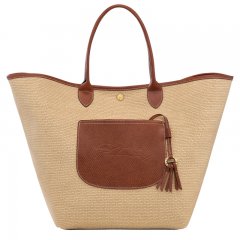 Longchamp | Le Pliage Collection L Basket bag Brown - Canvas | Brown