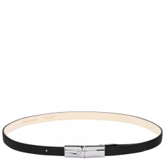 Longchamp | Le Roseau Ladies' belt Black - Leather | Black