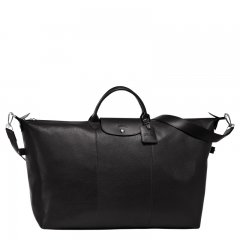 Longchamp | Le Foulonné L Travel bag Black - Leather | Black