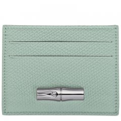 Longchamp | Le Roseau Card holder Celadon - Leather | Celadon