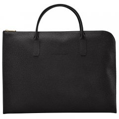 Longchamp | Le Foulonné S Briefcase Black - Leather | Black