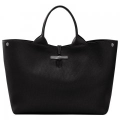 Longchamp | Le Roseau L Handbag Black - Leather | Black