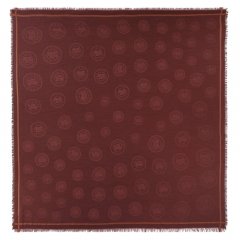 Longchamp | La Médaille Shawl Burgundy - Cotton blend | Burgundy