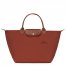 Longchamp | Le Pliage Green M Handbag Chestnut - Recycled canvas | Chestnut