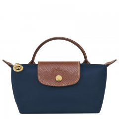 Longchamp | Le Pliage Original Pouch with handle Navy - Recycled canvas | Navy