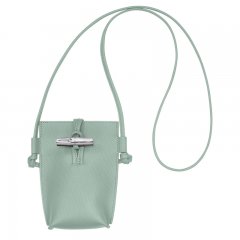 Longchamp | Le Roseau Phone case Celadon - Leather | Celadon