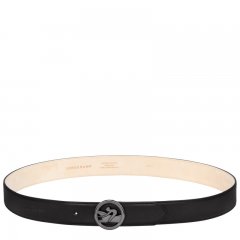 Longchamp | Box-Trot Men's belt Black - Leather | Black