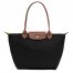 Longchamp | Le Pliage Original M Tote bag Black - Recycled canvas | Black