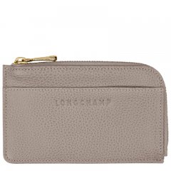 Longchamp | Le Foulonné Card holder Turtledove - Leather | Turtledove