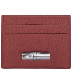 Longchamp | Le Roseau Card holder Chestnut - Leather | Chestnut