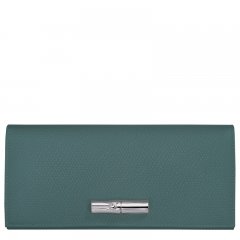 Longchamp | Le Roseau Flap wallet Cedar - Leather | Cedar