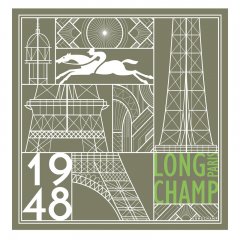 Longchamp | Eiffel Tower 1948 Silk scarf 50 Artichoke - OTHER | Artichoke