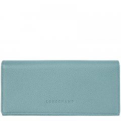 Longchamp | Le Foulonné Continental wallet Eucalyptus - Leather | Eucalyptus