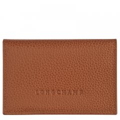 Longchamp | Le Foulonné Card holder Caramel - Leather | Caramel