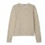 Longchamp | Round neck sweater Ecru - Embroidered knit | Ecru