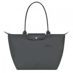 Longchamp | Le Pliage Green L Tote bag Graphite - Recycled canvas | Graphite